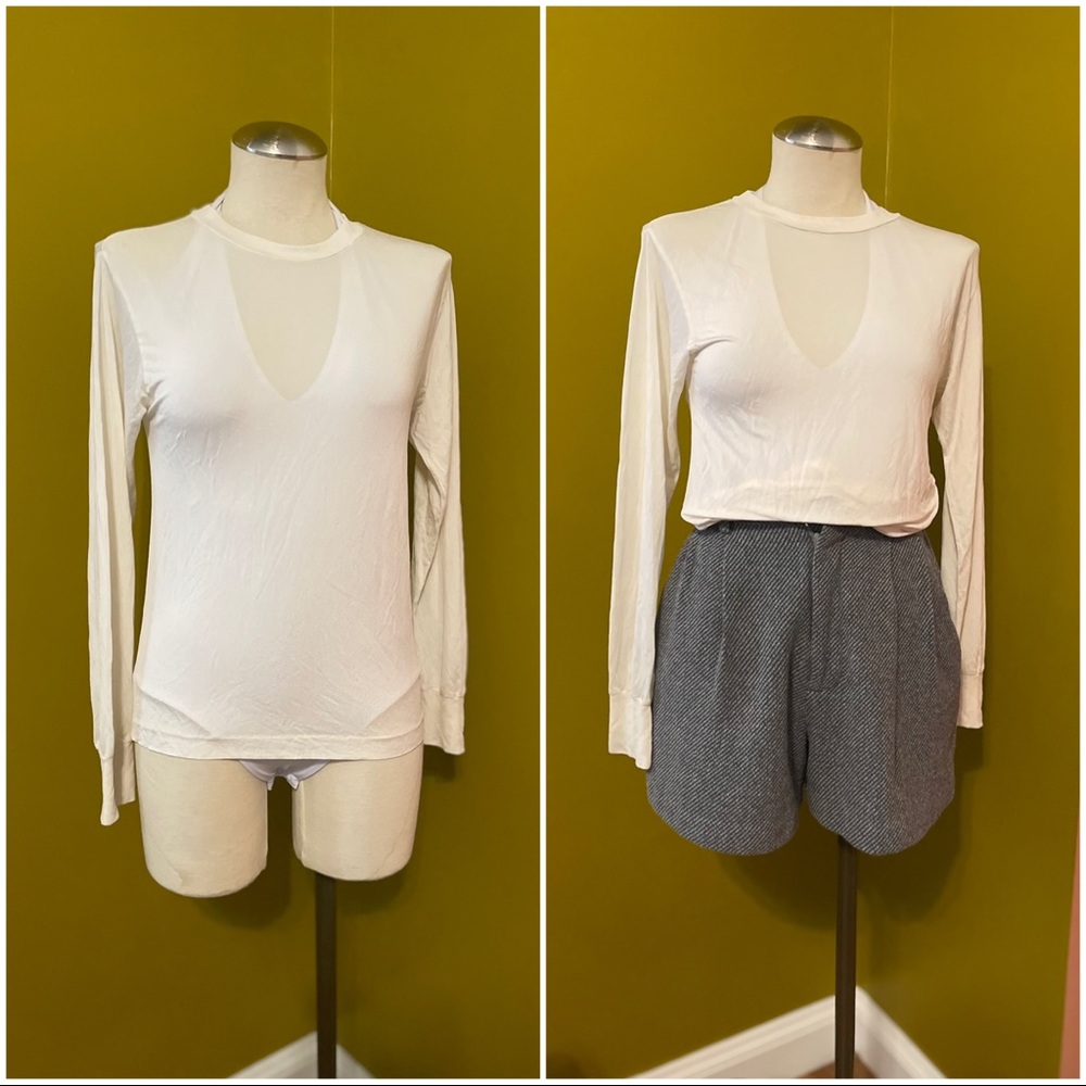 Vintage 100% silk long sleeve t-shirt blouse